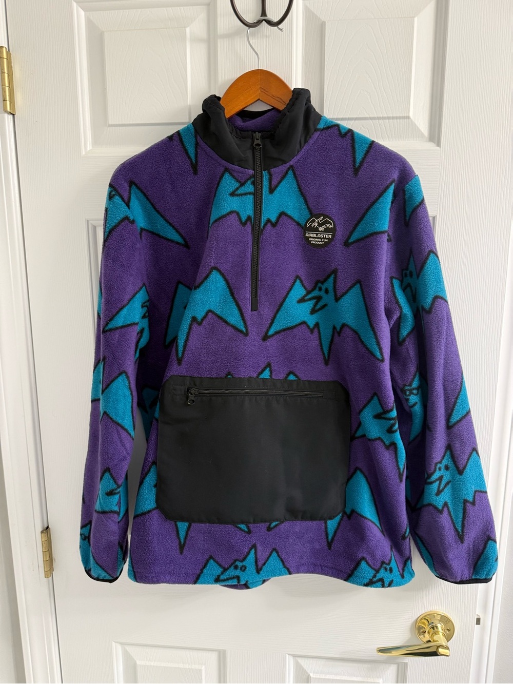 Share Airblaster Fleece 1/2-Zip Jacket - Men's Small - Big Terry Purps